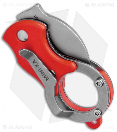 Fox Knives Mini-KA Linerlock Karambit Knife Red (1" Bead Blast) FX-535 R