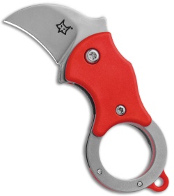 Fox Knives Mini-KA Linerlock Karambit Knife Red (1" Bead Blast) FX-535 R