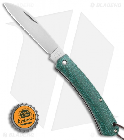 Fox Knives Nauta Slip Joint Knife Green Juta Micarta (3.00" Satin)