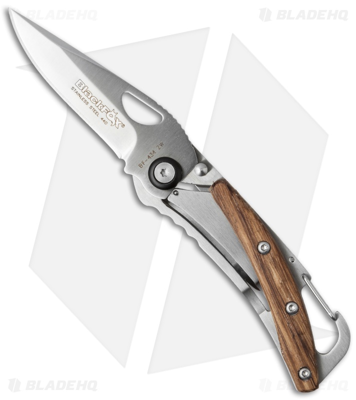 ブローニング BlackFox Chiudibili Frame Lock Folding Knife Zebra Wood (2.5