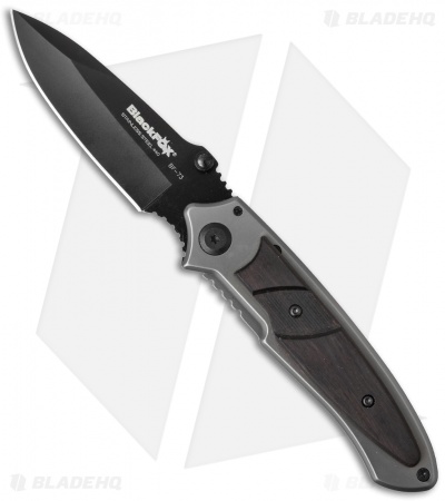 BlackFox BF-73 Frame Lock Folding Knife Black Sandal Wood (3.25