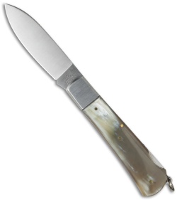 Fox Knives Cow Horn Lockback Hunting Knife (3.5" Satin) 210CR