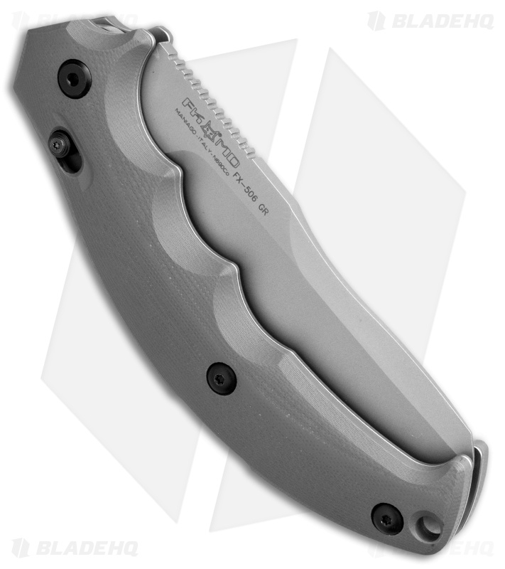 Fox Knives Aruru Folder Lockback Knife Gray HPL (4.25" Bead Blast) FX-506GR