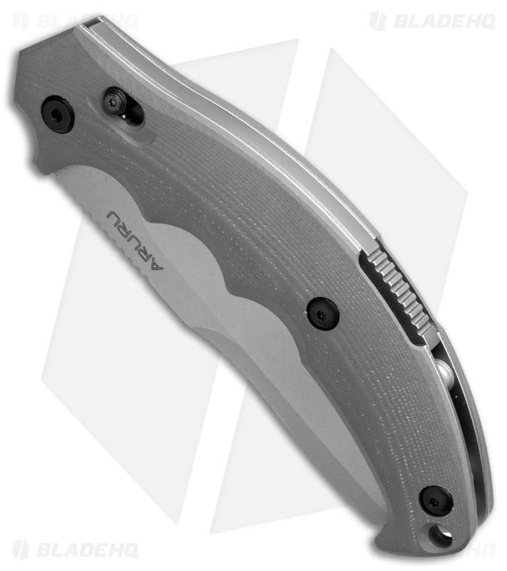 Fox Knives Aruru Folder Lockback Knife Gray HPL (4.25" Bead Blast) FX-506GR