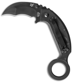 Fox Knives Derespina Folding Karambit Knife Black G-10 (2.55&quot; Black) FX-590 | 34453