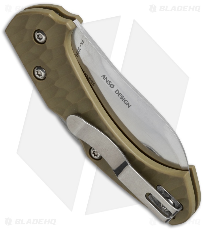 Fox Knives Anso Zero Lockback Knife Olive FRN (2.75" Satin) FX-305G