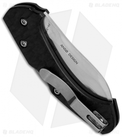 Fox Knives Anso Zero Lockback Knife Black FRN (2.75" Satin) FX-305