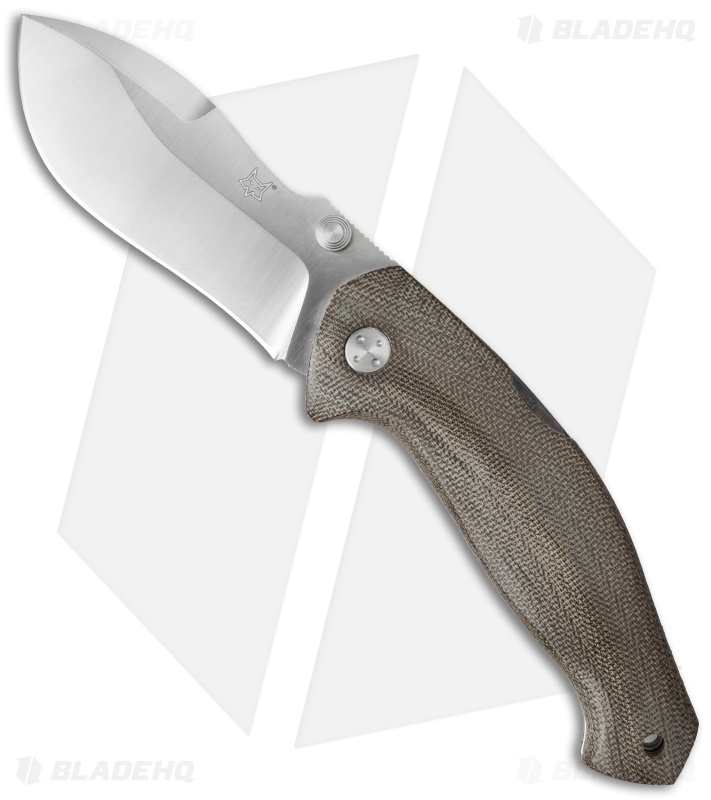 Fox Knives Anso Mojo Lockback Knife Green Micarta (3.5