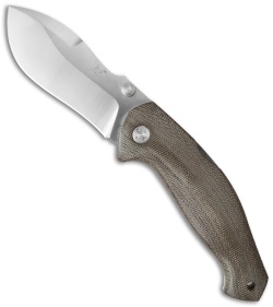 Fox Knives Anso Mojo Lockback Knife Green Micarta (3.5" Satin) FX-306