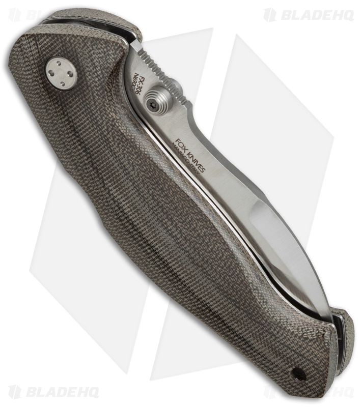 Fox Knives Anso Mojo Lockback Knife Green Micarta (3.5