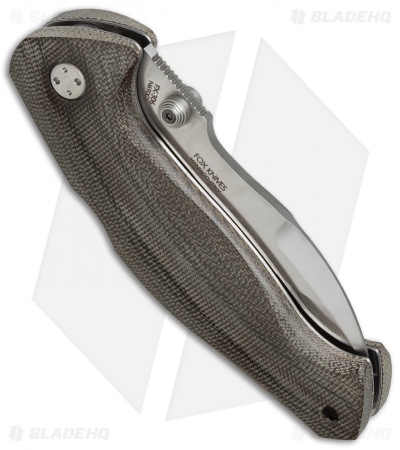 Fox Knives Anso Mojo Lockback Knife Green Micarta (3.5" Satin) FX-306