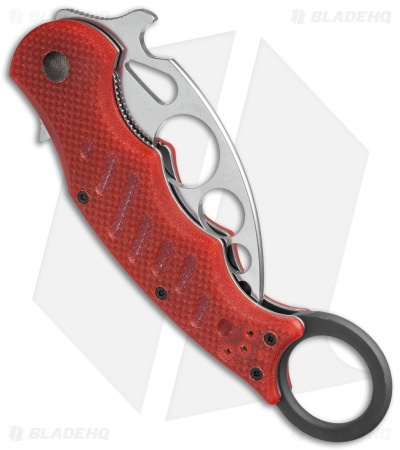 Fox Knives Karambit Trainer Folder Knife Red G-10 (3.1" DULL) 479TK