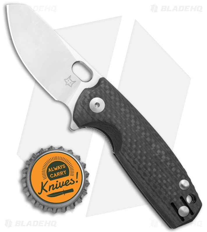 Fox Knives Baby Core Mini Liner Lock Knife Carbon Fiber (2.4" Satin) FX-608 CF 