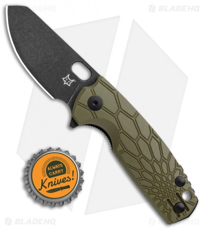 Fox Knives Baby Core Mini Liner Lock Knife OD Green FRN (2.35" Black SW)