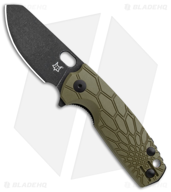 Fox Knives Baby Core Mini Liner Lock Knife OD Green FRN (2.35" Black SW)