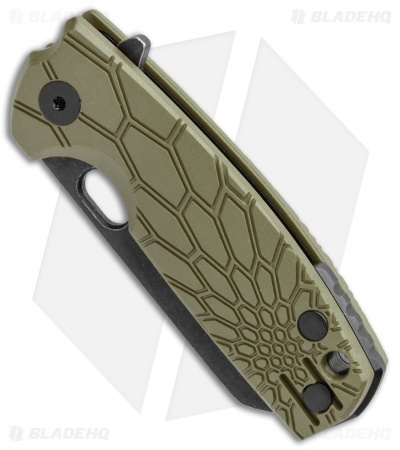Fox Knives Baby Core Mini Liner Lock Knife OD Green FRN (2.35" Black SW)