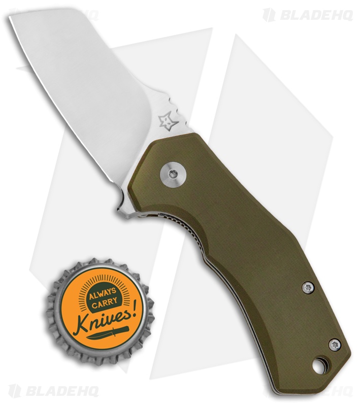 Fox Knives Italico Flipper Liner Lock Knife OD Green G-10  (2.3" Satin M390)