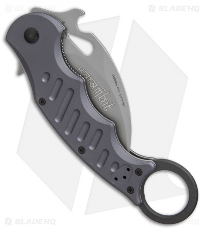 Fox Knives Karambit Folder Knife Gray Aluminum (3.2" Bead Blast) 478