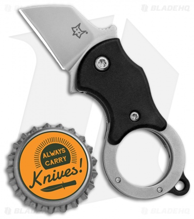 Fox Knives Mini-TA Liner Lock Karambit Knife Black (1" Stonewash) FX-536