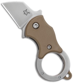 Fox Knives Mini-TA Liner Lock Karambit Knife Coyote Brown (1" SW) FX-536CB