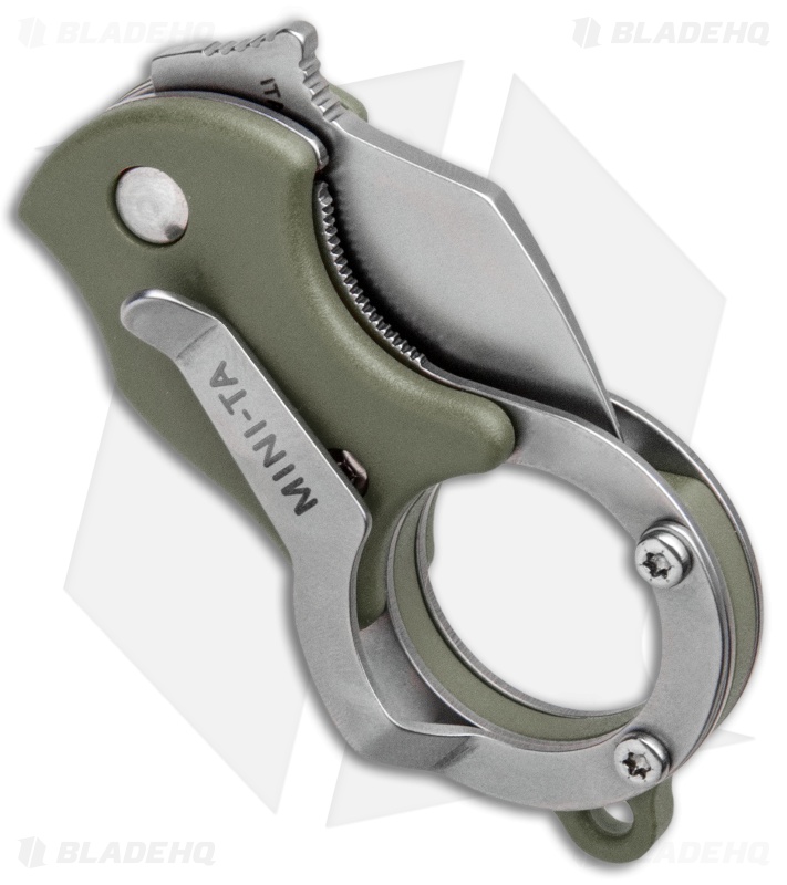 Fox Knives Mini-TA Liner Lock Karambit Knife OD Green (1" Stonewash) FX-536OD