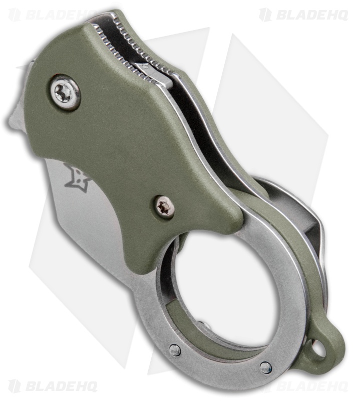 Fox Knives Mini-TA Liner Lock Karambit Knife OD Green (1" Stonewash) FX-536OD