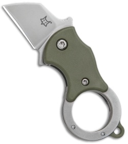 Fox Knives Mini-TA Liner Lock Karambit Knife OD Green (1" Stonewash) FX-536OD