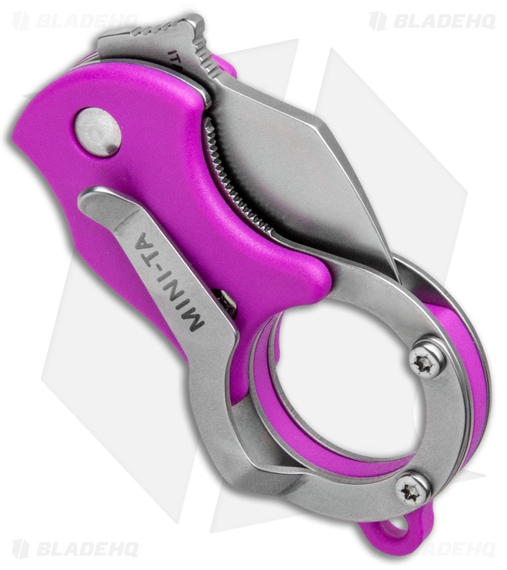 Fox Knives Mini-TA Liner Lock Karambit Knife Purple (1" Stonewash) FX-536 P