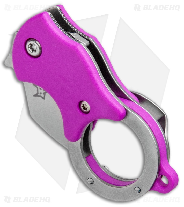 Fox Knives Mini-TA Liner Lock Karambit Knife Purple (1" Stonewash) FX-536 P