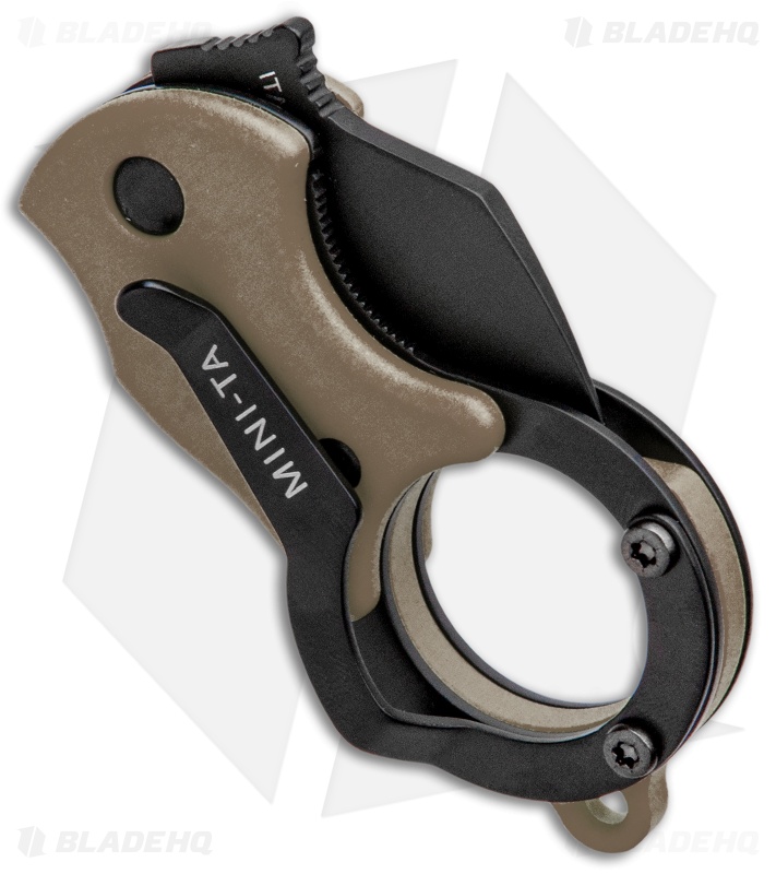 Fox Knives Mini-TA Liner Lock Karambit Knife Coyote (1" Black) FX-536CBB