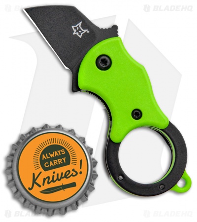 Fox Knives Mini-TA Liner Lock Karambit Knife Green (1" Black) FX-536GB
