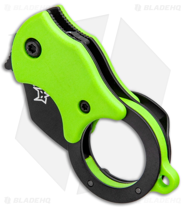 Fox Knives Mini-TA Liner Lock Karambit Knife Green (1" Black) FX-536GB
