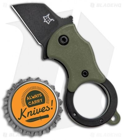 Fox Knives Mini-TA Liner Lock Karambit Knife OD Green (1" Black) FX-536ODB