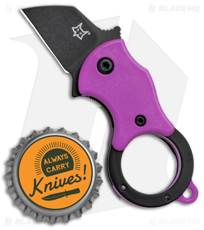 Fox Knives Mini-TA | Linerlock Karambit Knife | Purple + Black