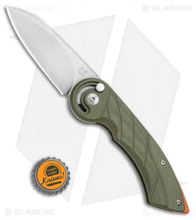 Fox Knives Radius Folding Knife OD Green G-10  (3" Satin N690)