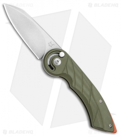 Fox Knives Radius Folding Knife OD Green G-10  (3" Satin N690)