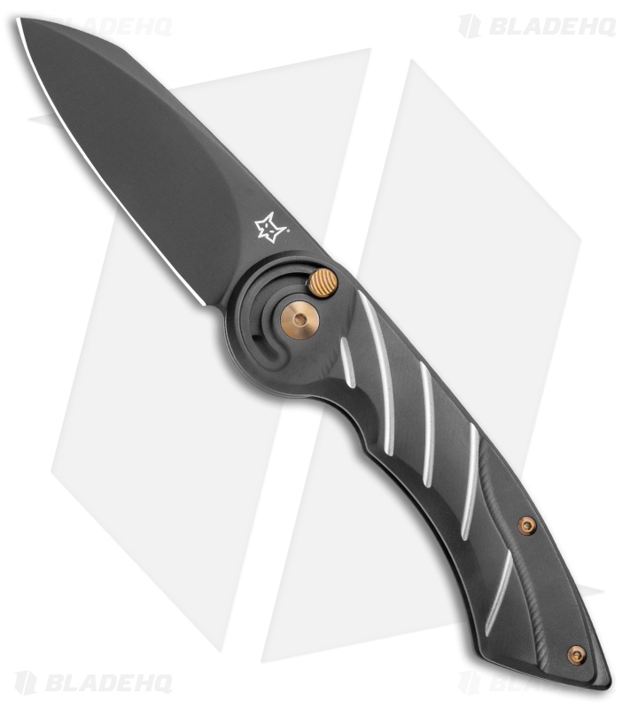 Fox Knives Radius Folding Knife PVD Black Titanium (3" Black M390) FX-550 TiB