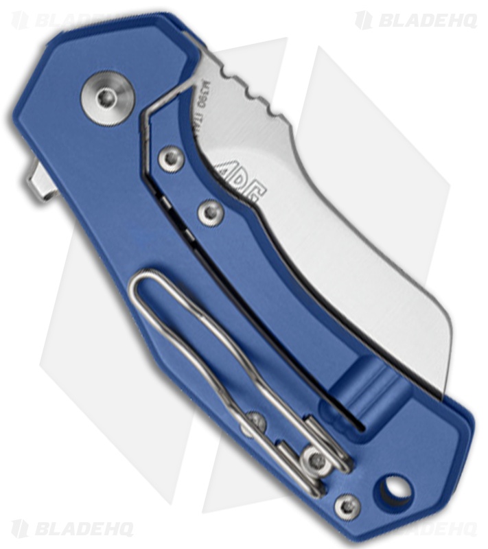 Fox Knives Italico Flipper Frame Lock Knife Blue Titanium (2.3" Satin M390)