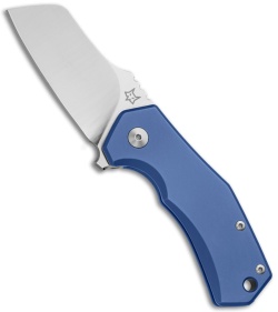 Fox Knives Italico Flipper Frame Lock Knife Blue Titanium (2.3" Satin M390)