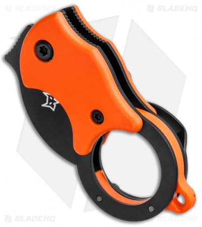 Fox Knives Mini-KA Linerlock Karambit Knife Orange (1" Black) FX-535 OB