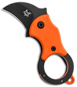 Fox Knives Mini-KA Linerlock Karambit Knife Orange (1" Black) FX-535 OB