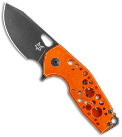 Fox Knives Vox Suru Frame Lock Flipper Knife Orange (2.3" Black Stonewash)