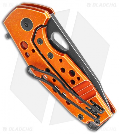 Fox Knives Vox Suru Frame Lock Flipper Knife Orange (2.3" Black Stonewash)