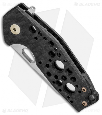 Fox Knives Vox Suru Flipper Knife Carbon Fiber Bronze Hardware (2.3" Satin M390)