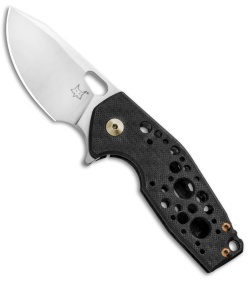 Fox Knives Vox Suru Flipper Knife Carbon Fiber Bronze Hardware (2.3" Satin M390)