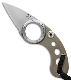 Fred Perrin La Griffe Pliante Friction Folder Tan G-10 (1.625" Stonewash) 