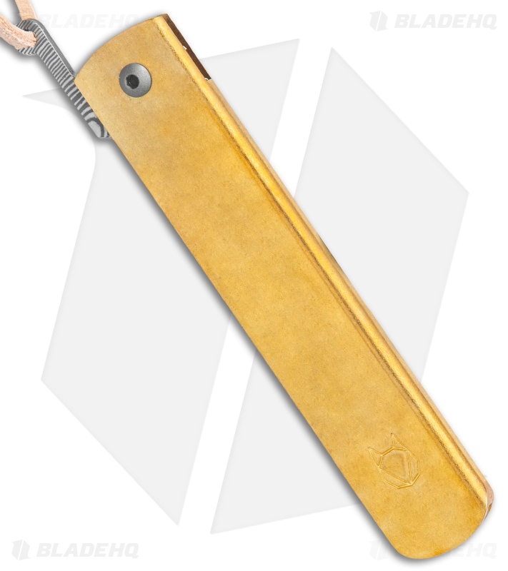 Andersson & Copra Urban Husky Knife | Brass + Damascus - Blade HQ