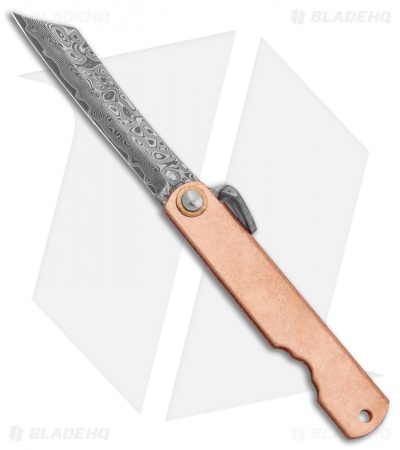 Boker Higo Bonsai Hikari | Slip Joint Knife | Copper+Damascus