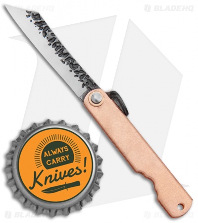 Higonokami Mini Irogane Folding Knife Copper (1.6" Black)