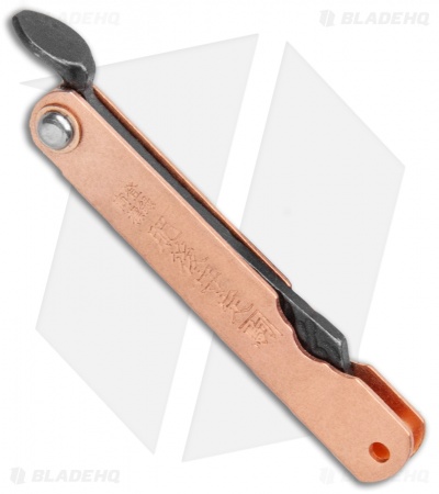 Higonokami Mini Irogane Folding Knife Copper (1.6" Black)